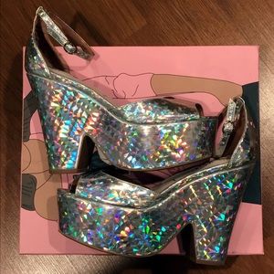 💿 Jeffrey Campbell BRAZEN HOLOGRAM PLATFORMS! 💿