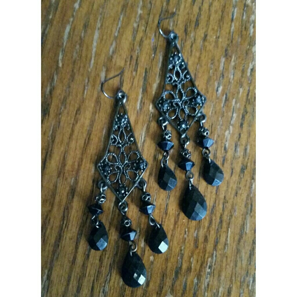 Black Dangle Earrings