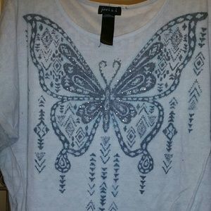White Butterfly Tee