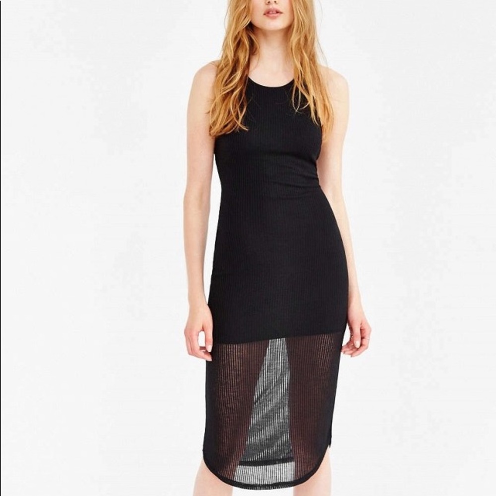 NWT UO Sparkle & Fade black midi dress