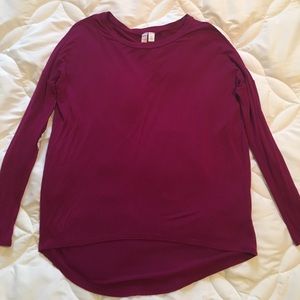 Francesca's Collections Magenta Piko High-Low Top