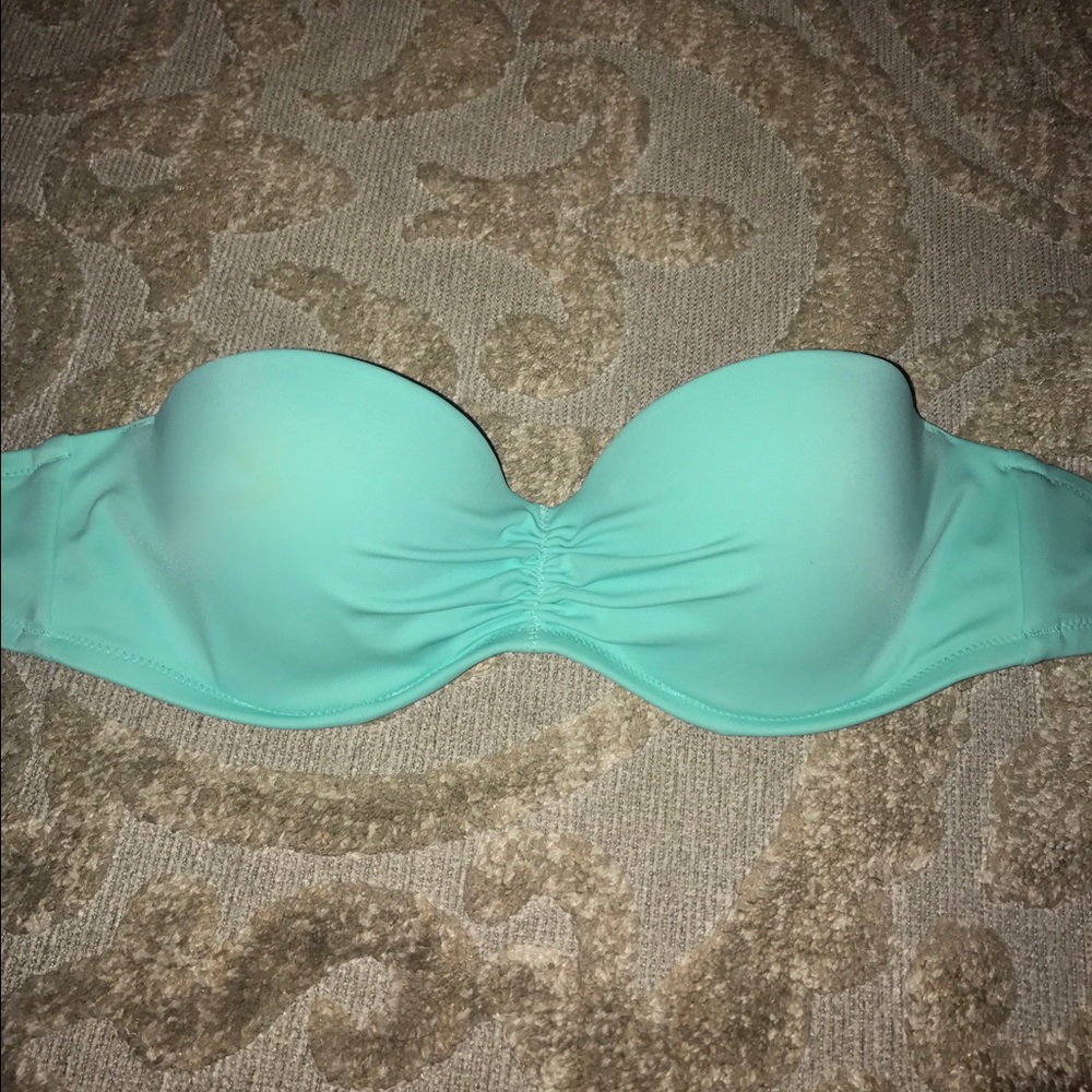 Strapless Victoria Secret Blue Swimsuit