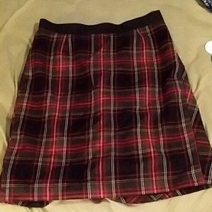 Plaid pencil skirt