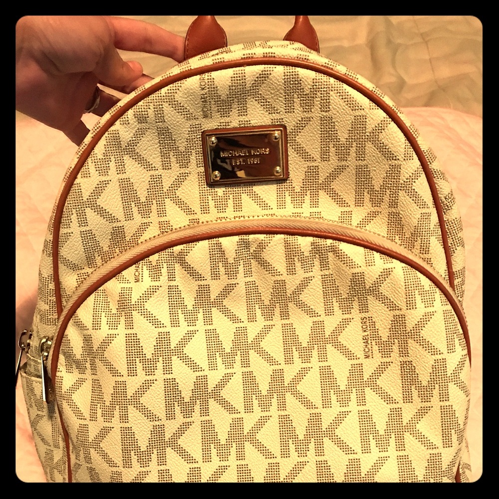 Michael Kors Large Jetset vanilla backpack