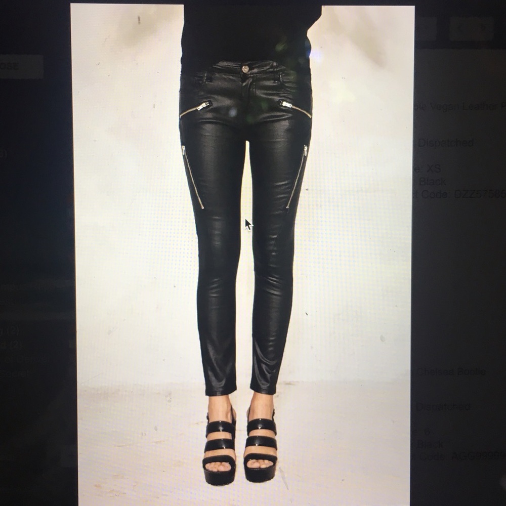 Lil double vegan leather pants