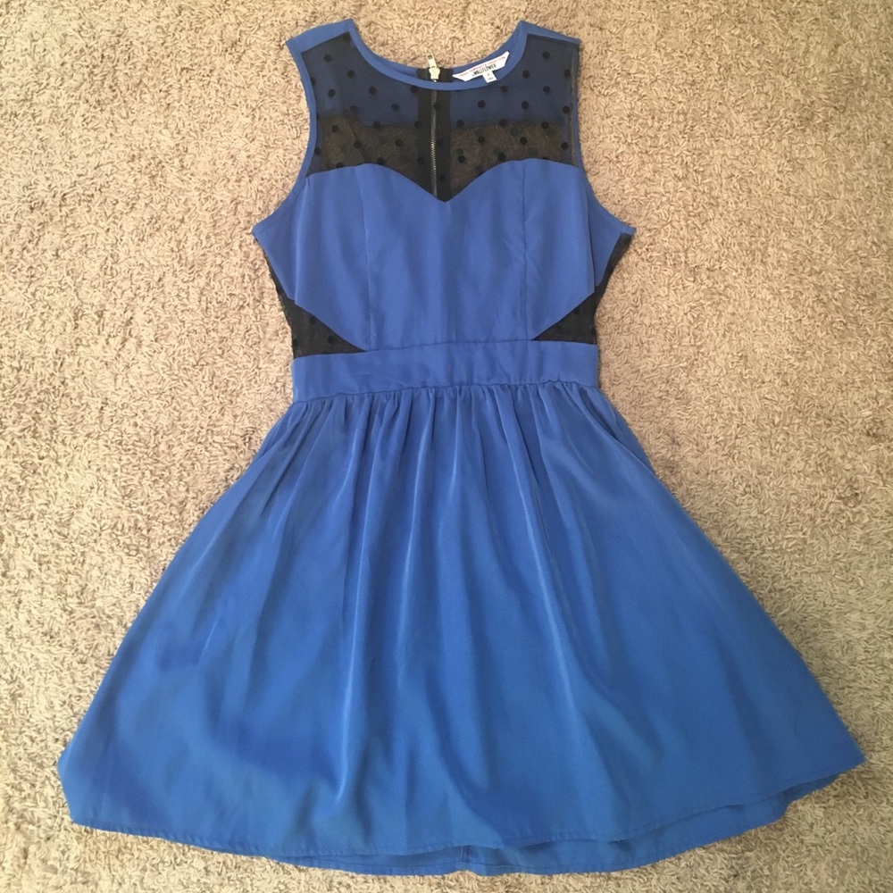 Blue dress with funky design