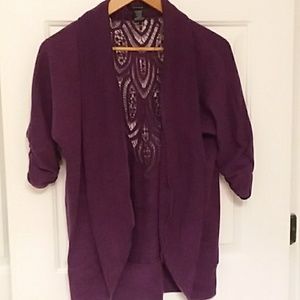 Purple wrap around sweater