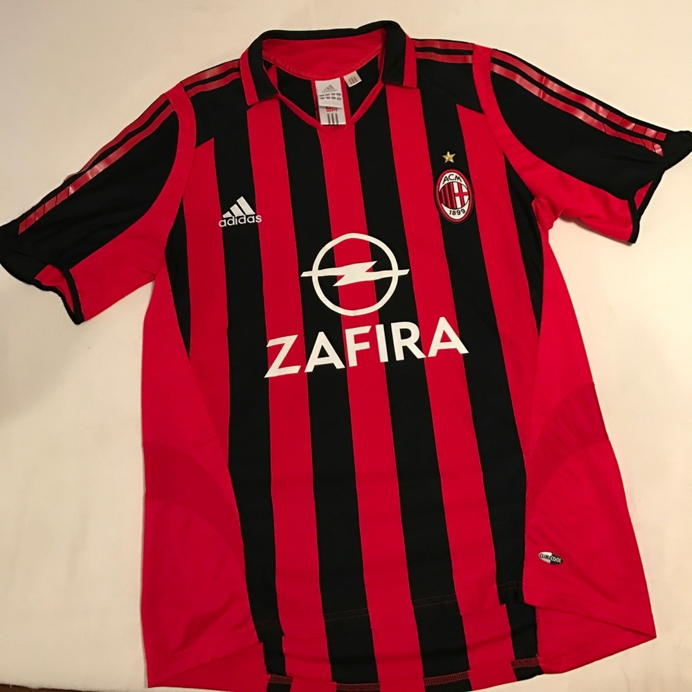 Authentic Retro AC Milan Home Jersey Men's Medium