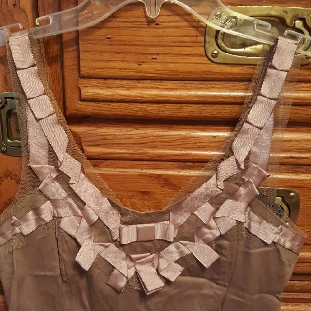 Gorgeous Tan and Pink Dress Size 2 - Picture 2 of 4