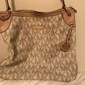 Light cream MK purse