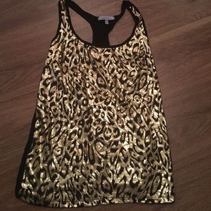 Leopard silk print tank
