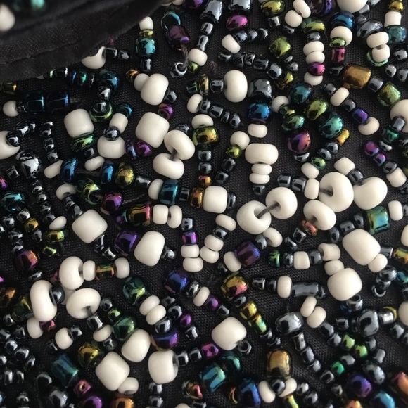 Iridescent Beads Beaded Wristlet Clutch Bag EUC - Picture 4 of 6