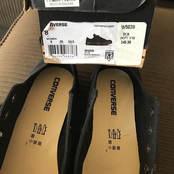 New handmade Black custom Raiders Converse. Women - Picture 3 of 4