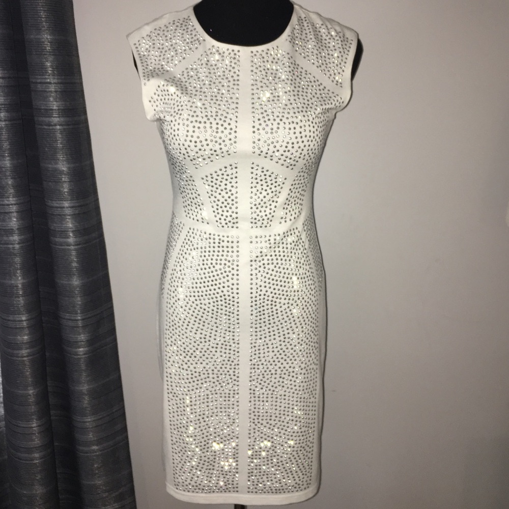 Ark & Co white studded dress