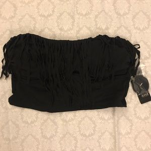 A.n.a black fringe bikini top size 4