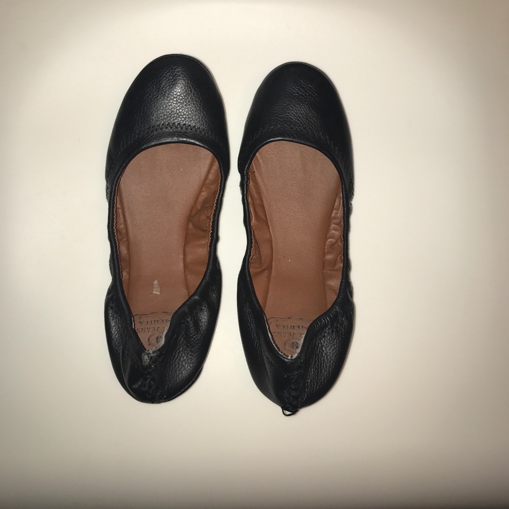 Lucky Brand Black Leather Flats