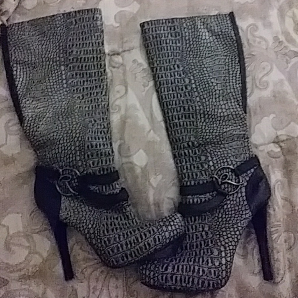 Knee high leather boots