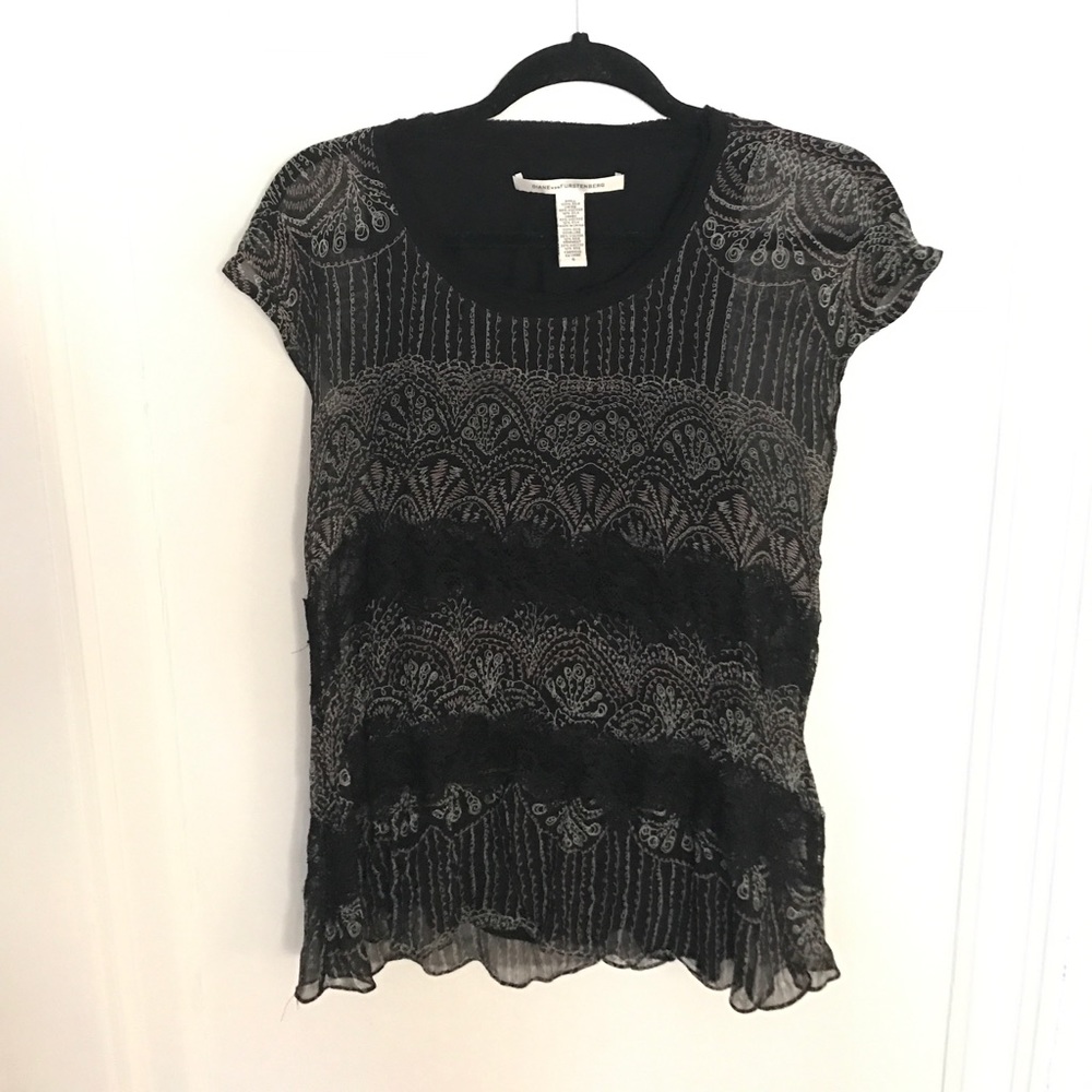 Diane von Furstenberg silk top size 4