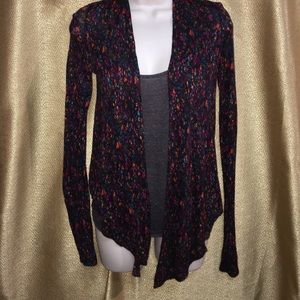 Black Cardigan with Floral design