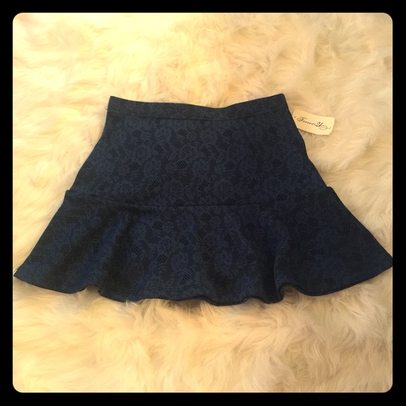 NWT Forever 21 blue & black skirt size small - Picture 1 of 3
