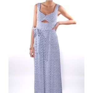 Rebecca Taylor Ditsy Tulip cropped Jumpsuit