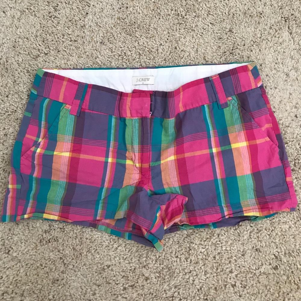 J. Crew plaid shorts
