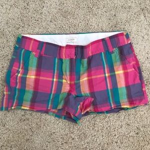 J. Crew plaid shorts