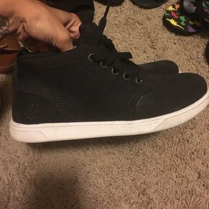 Girls Timberland sneakers.
