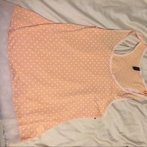 A poka dot tank top