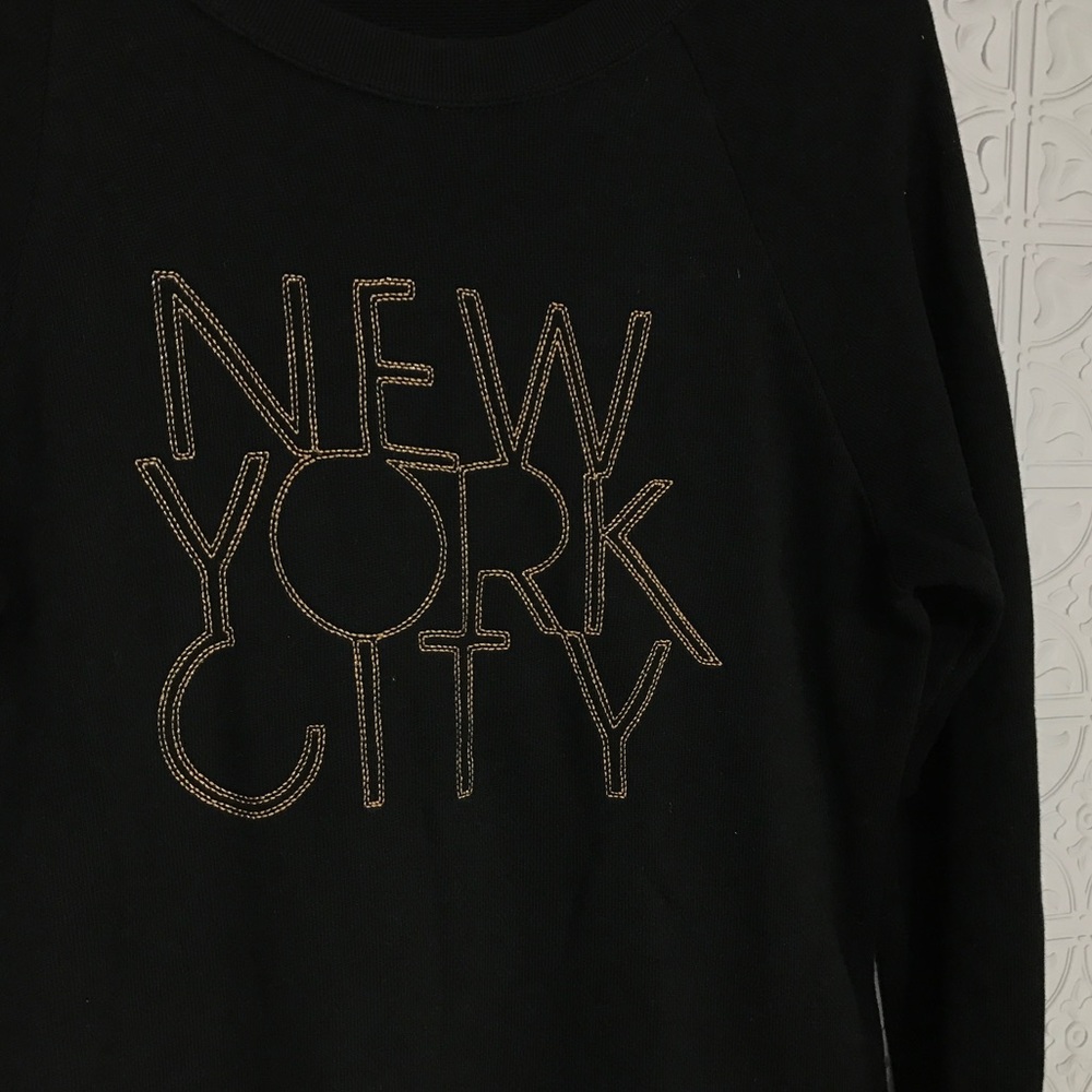 J. Crew New York City Black Long Sleeve Sweatshirt - Picture 4 of 4
