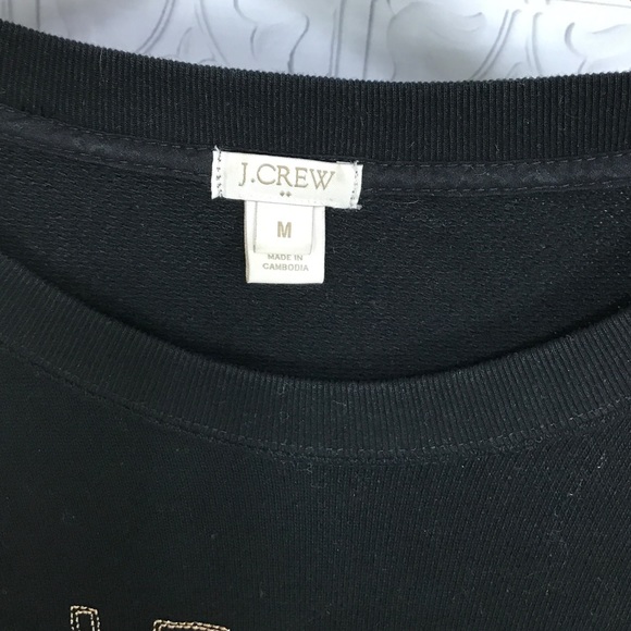 J. Crew New York City Black Long Sleeve Sweatshirt - Picture 3 of 4