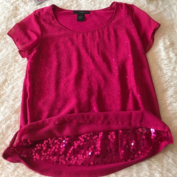 Calvin Klein Jeans Tops - Calvin Klein sequin underlay top
