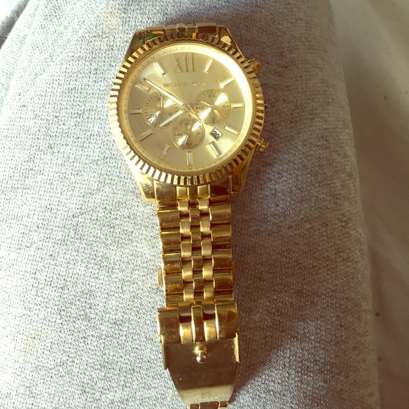 18k gold plated Michael korz watch