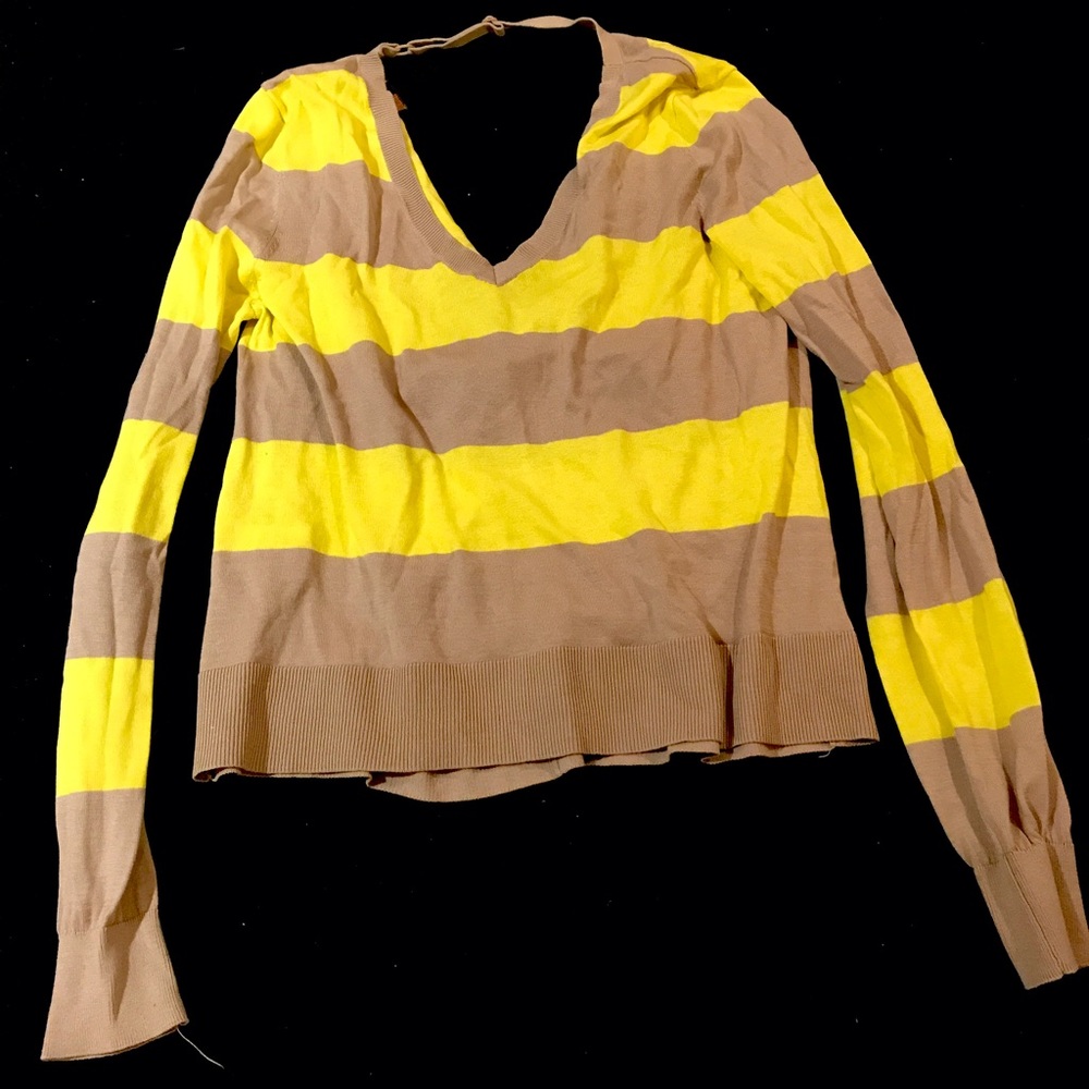 BCBG silky sweater with open back