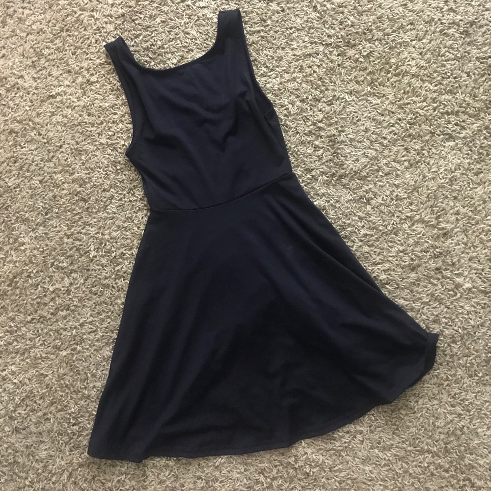 low back mini dress