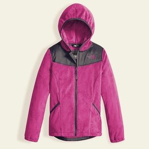 Pink/purple North Face fleece jacket