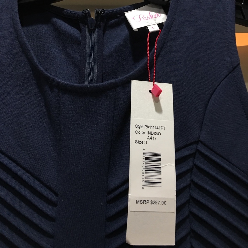 Parker bodycon navy dress NWT