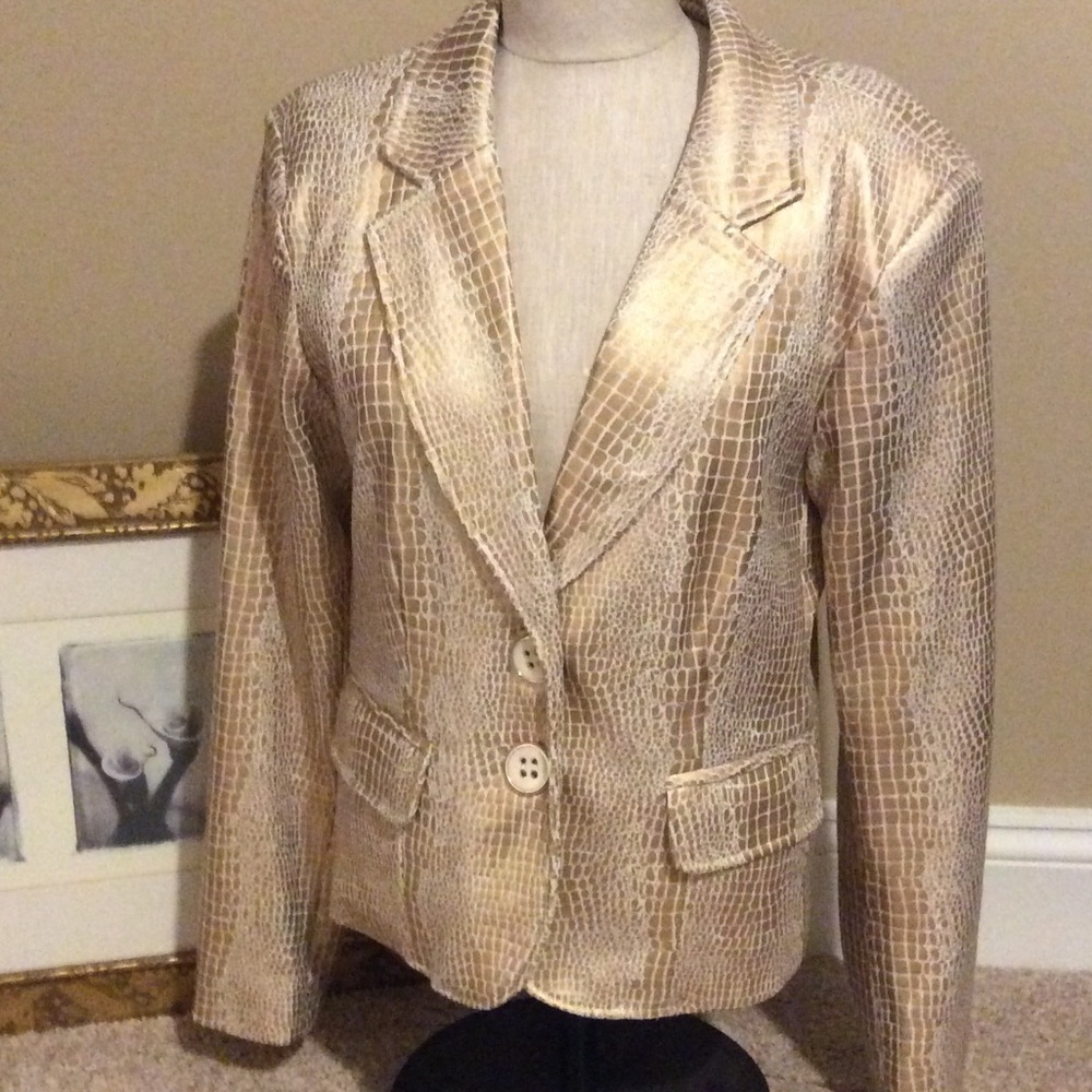 😍😍 NWOT MASON THOMAS GOLD & WHITE JACKET