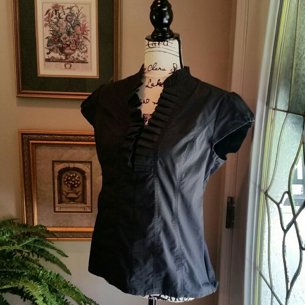 Apple Bottoms Blouse, Pleated Trim