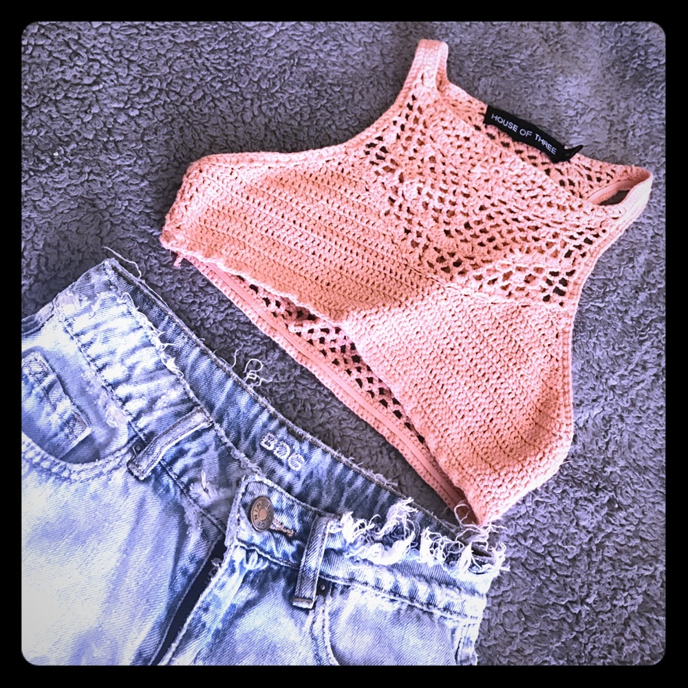 Crochet peach crop