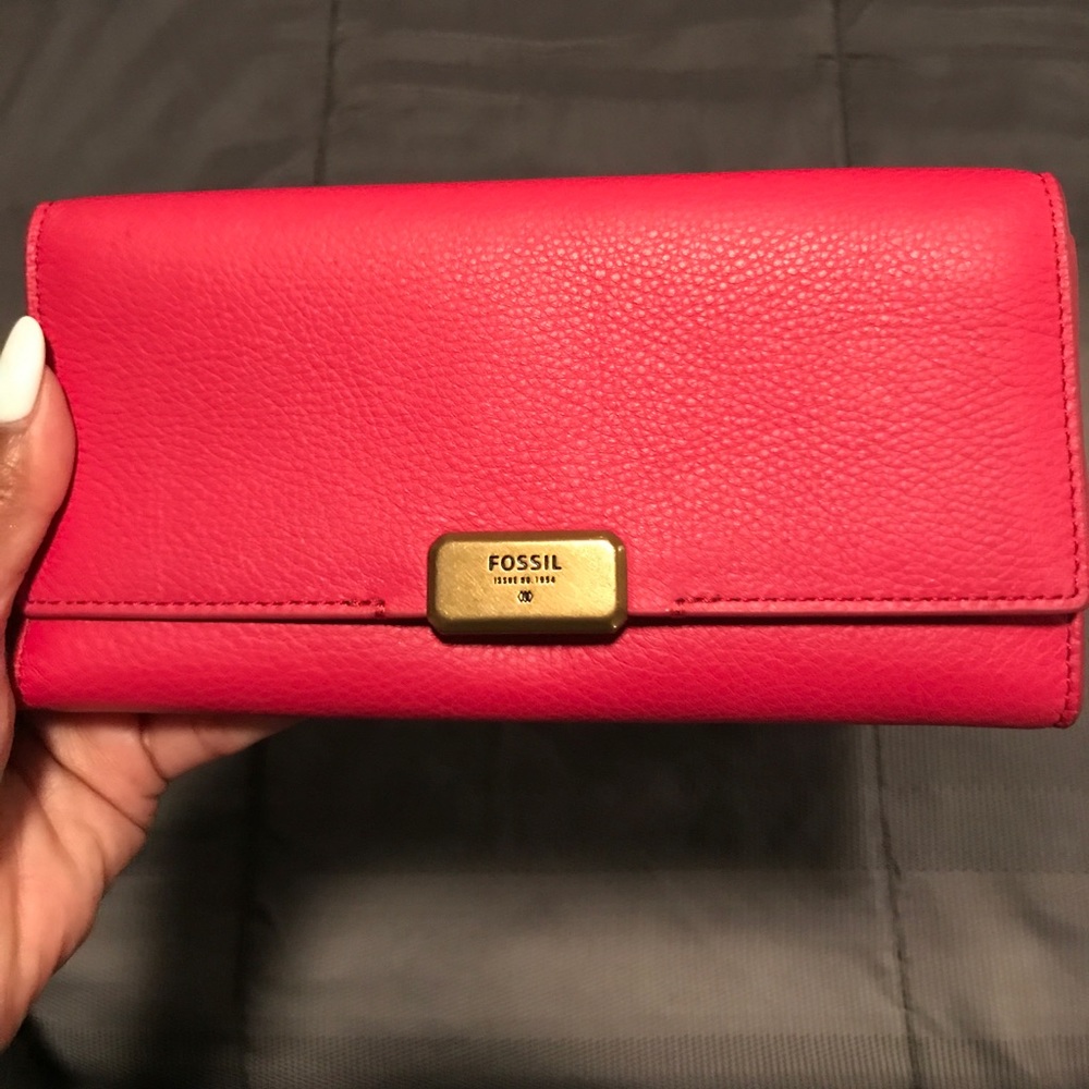 Hot Pink Fossil Wallet