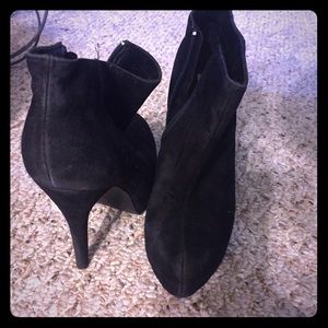 Suede ankle booties
