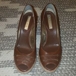 Banana Republic Size 6 Brown Wedge Sandals