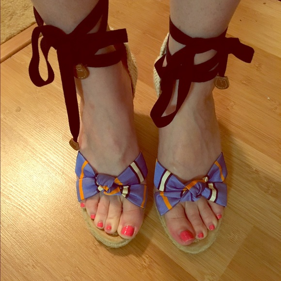 J. Crew Silk Espadrilles 7 - Picture 1 of 4