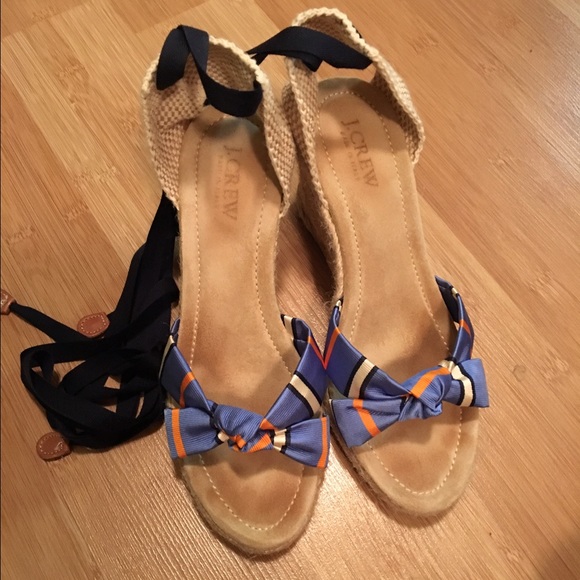 J. Crew Silk Espadrilles 7 - Picture 2 of 4