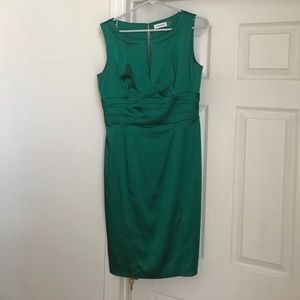Calvin Klein Emerald Green Cocktail Dress
