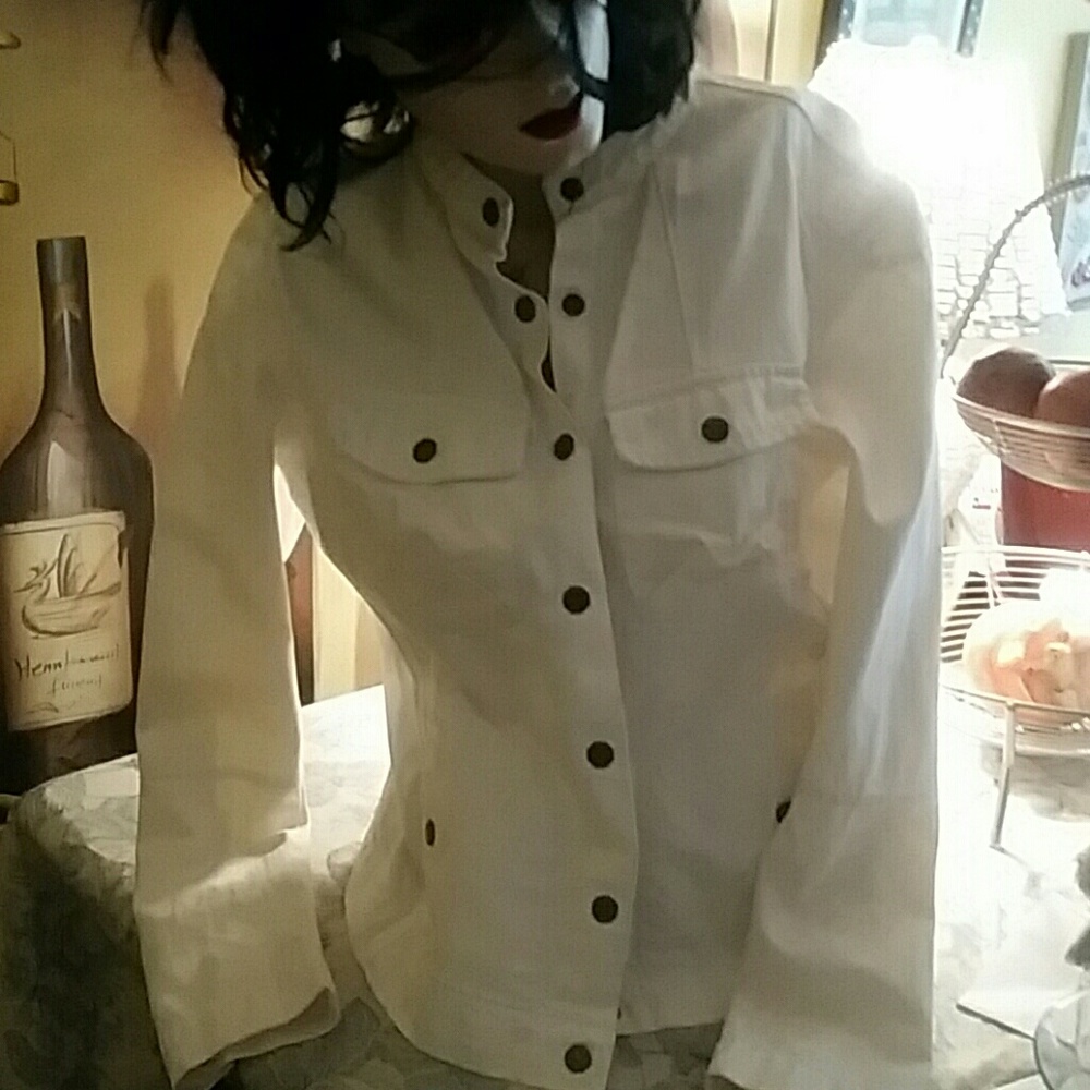 Lucky brand white denim jacket