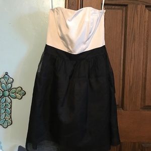 White and black dress