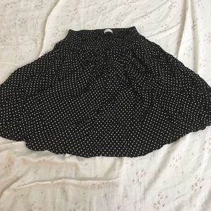 Black & white polka dot skirt