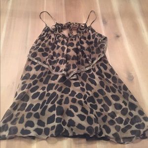 Rebecca Taylor leopard cami silk top!